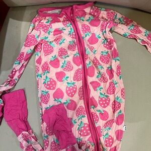 18-24M Pink Strawberries Little Sleepies Zippy
